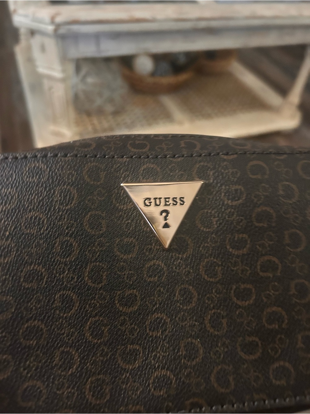 Guess Brown Logo Belt Bag with Gold Hardware crossbody - Picture 3 of 4